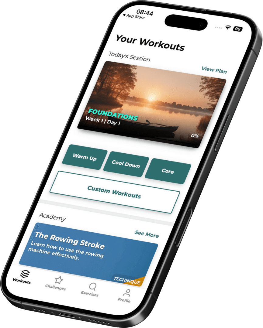 Rowing app screenshot